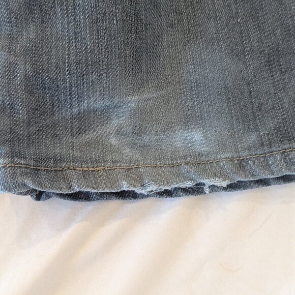 VTG Y2K Old Skool Metallic Whisker Jeans Size 32X31 - Picture 7 of 9